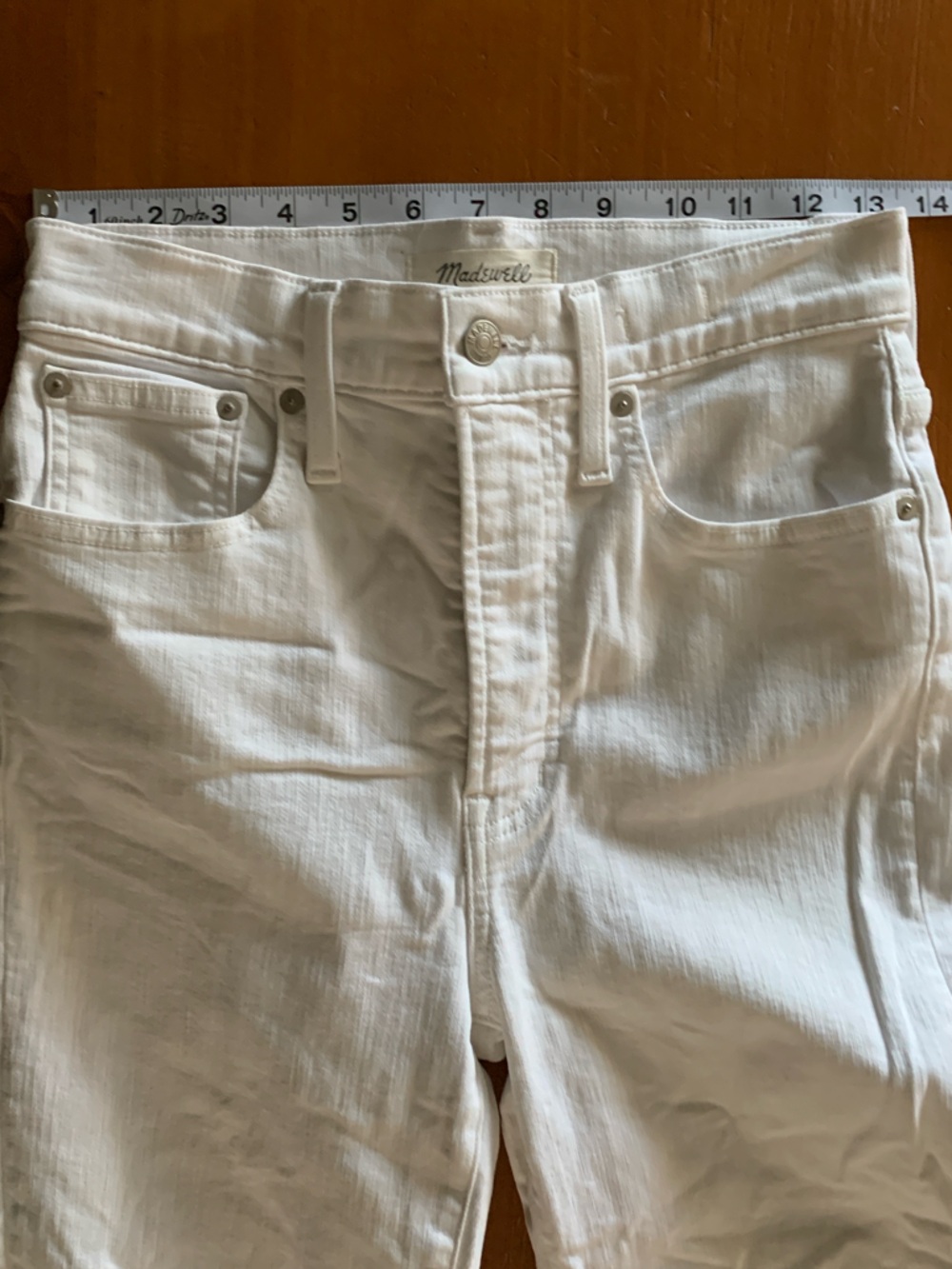Madewell White Straight-Leg High-Rise Jeans - Picture 5 of 9